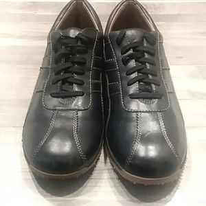 Reaction Kenneth Cole Leather Black Bolo Men Shoes Size 9.5